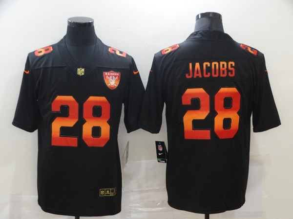 Men's Las Vegas Raiders #28 Josh Jacobs 2020 Black Fashion Limited Stitched Jersey